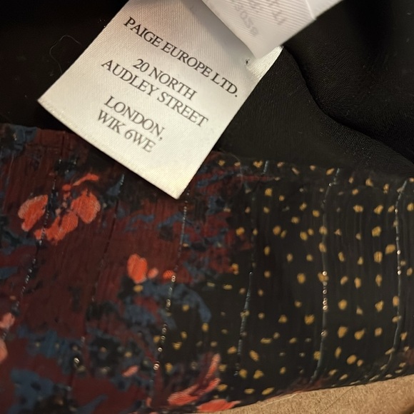 PAIGE Alexius Blouse In Black Multi - 98% Silk- Size S - Picture 9 of 12
